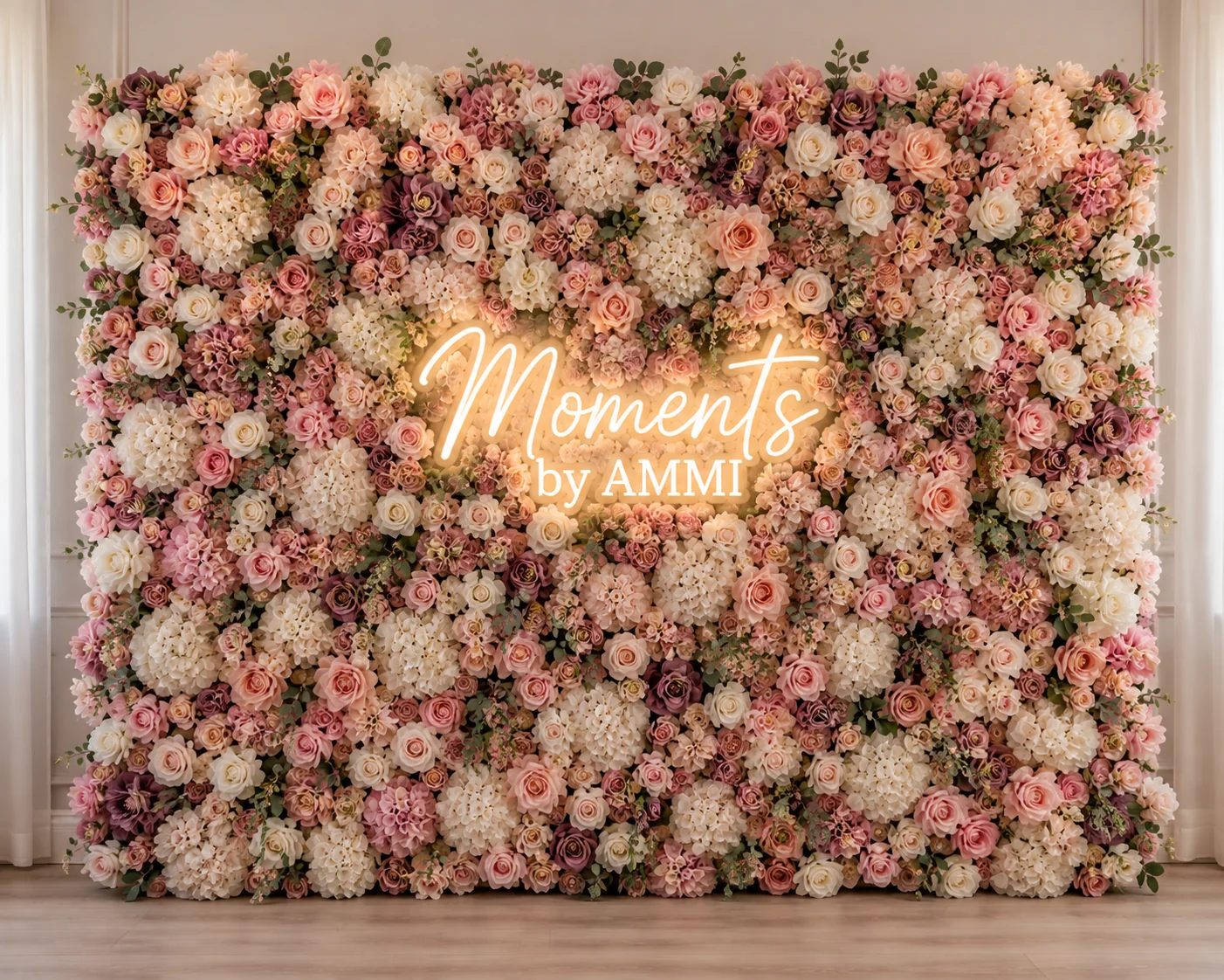 Customizable luxury flower wall